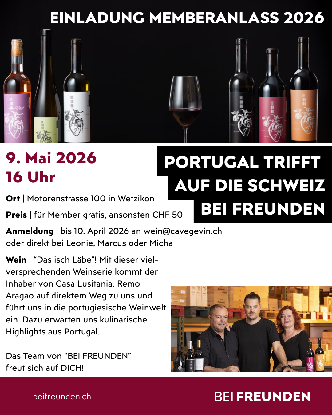 Einladung Memberanlass